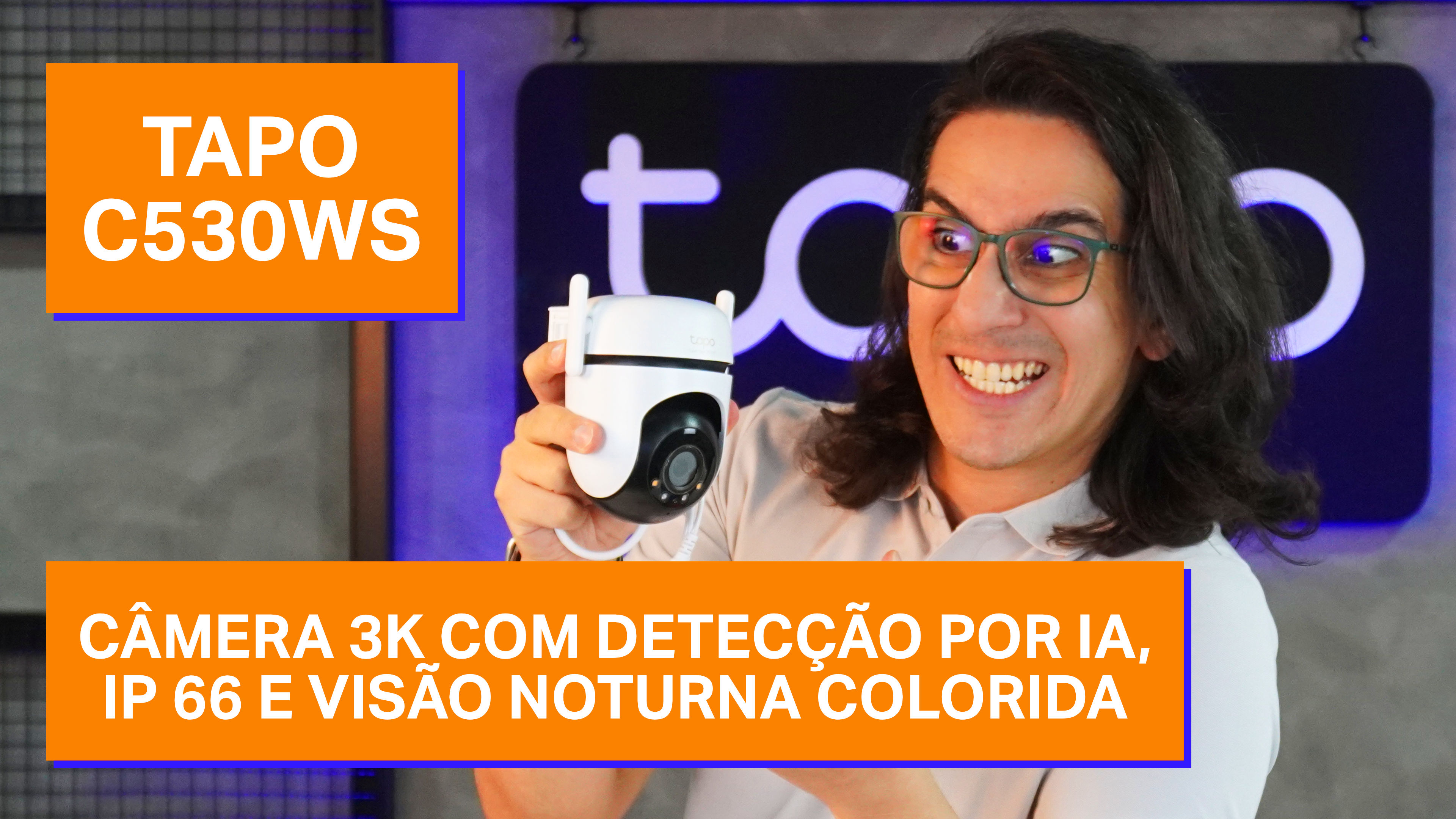 Tapo C530WS Câmera Wi-Fi Externa IP66 3K 5MP Rotação 360° | Visão